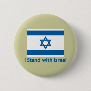 Ik sta achter Israëlische geschenken en T - shirt Ronde Button 5,7 Cm