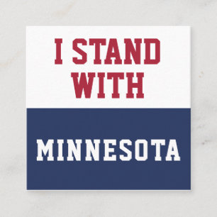 Ik sta achter Minnesota Vierkante Visitekaartje