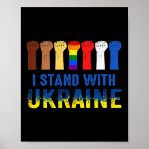 Ik sta achter Oekraïne anti Poetin Stop de oorlog Poster