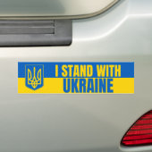 ik sta achter oekraïne bumpersticker (Op auto)