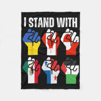 Ik sta achter Oekraïne Canada Groenland Mexico Pan Fleece Deken