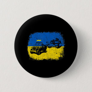 Ik sta achter Oekraïne, die de Oekraïense boer ste Ronde Button 5,7 Cm
