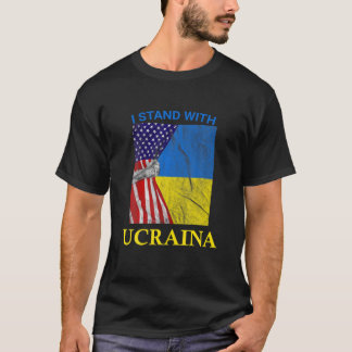 Ik sta achter Oekraïne en steun de Oekraïense Amer T-shirt