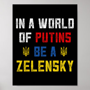 Ik Sta Achter Oekraïne In Een Wereld Van Poetins W Poster