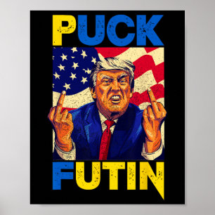 Ik Sta Achter Oekraïne Meme Trump Puck Futin Vinta Poster