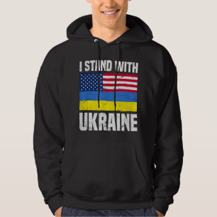 Ik sta achter Oekraïne Oekraïense vlag Vrij Oekraï Hoodie