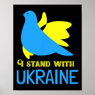 Ik sta achter Oekraïne Oekraïense vredesduif Oekra Poster