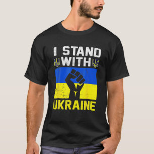 Ik sta achter Oekraïne, Oekraïne heeft de vlag vri T-shirt