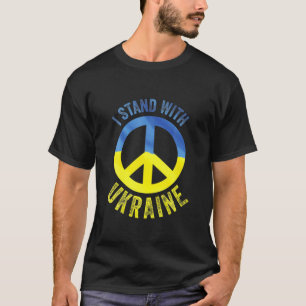 Ik sta achter Oekraïne om het Vredessymbool  te st T-shirt
