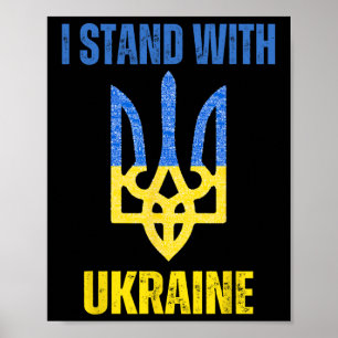 Ik sta achter Oekraïne Ondersteun de Oekraïense vl Poster