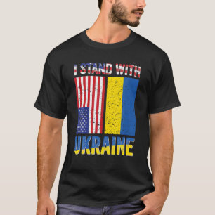 Ik sta achter Oekraïne steun Oekraïens-Amerikaans  T-shirt