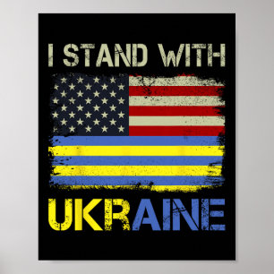 Ik sta achter Oekraïne steun Oekraïne Poster