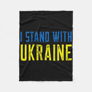 Ik Sta Achter Oekraïne T-Shirt Steun En Bid Voor O Fleece Deken