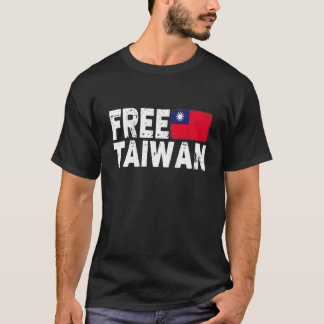 Ik sta achter Taiwan steun Taiwan vlag Gratis Taiw T-shirt