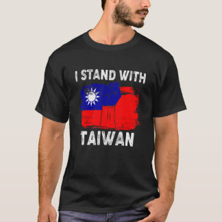 Ik sta achter Taiwan Vintage Amerikaanse Taiwanese T-shirt