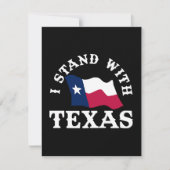 Ik sta achter Texas RSVP Kaartje (Voorkant)