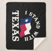 Ik sta achter Texas Sherpa Deken (Voorkant)