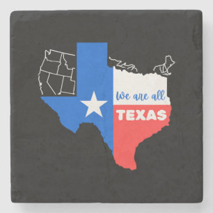 Ik sta achter Texas Stenen Onderzetter
