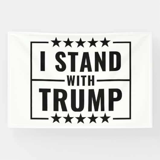 Ik sta achter Trump 2024 Spandoek (Horizontaal)