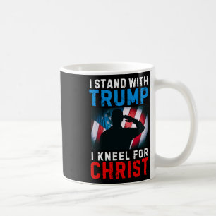 Ik sta achter Trump Is mijn president kniel Jezus Koffiemok