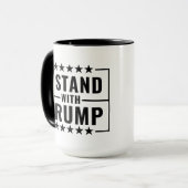 Ik sta achter Trump Quote Patriottisch Mok (Voorkant links)