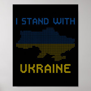 Ik Sta Achter Ukraine T-shirt Oekraïne Kaart Oekra Poster
