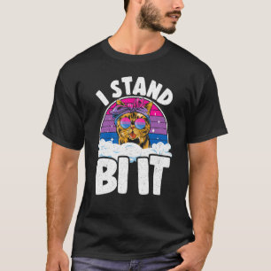Ik Sta Bi Het Regenboog Kat Biseksuele Pride Vlag T-shirt