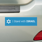 Ik sta bij de ISRAEL ster van David Bumpersticker (Op auto)
