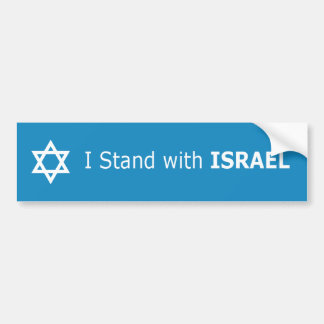 Ik sta bij de ISRAEL ster van David Bumpersticker