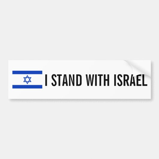 Ik sta bij de Israëlische Bumpersticker (Voorkant)