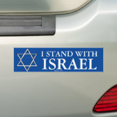 Ik sta bij de Israëlische Bumpersticker (Op auto)
