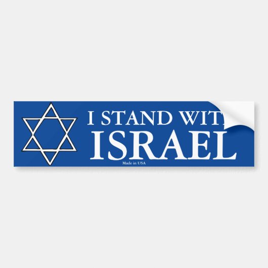 Ik sta bij de Israëlische Bumpersticker (Voorkant)