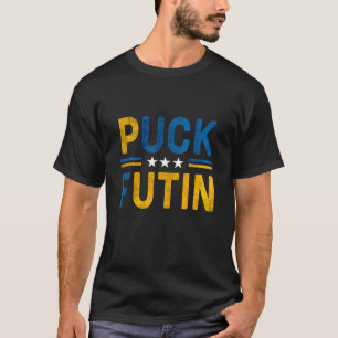 Ik sta bij de Oekraïense vlag Amerikaanse vlag op T-shirt