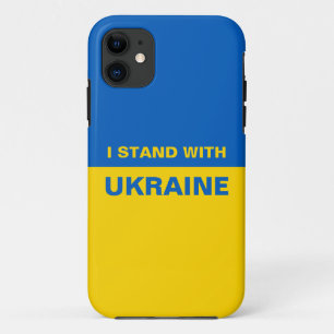Ik sta bij de Oekraïense vlag iPhone 11 Hoesje