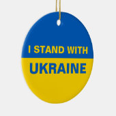 Ik sta bij de Oekraïense vlag Keramisch Ornament (Rechts)