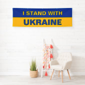 Ik sta bij de Oekraïense vlag Spandoek (Insitu)