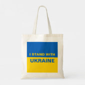 Ik sta bij de Oekraïense vlag Tote Bag (Achterkant)