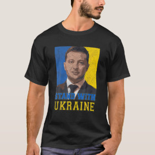 Ik sta bij de Oekraïense Volodymyr Zelensky Ukrain T-shirt