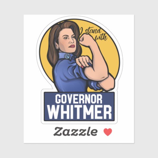Ik sta bij gouverneur Whitmer Sticker (Vel)