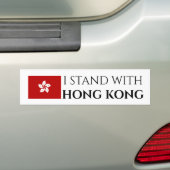 Ik sta bij Hong Kong Bumpersticker (Op auto)