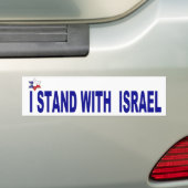 Ik sta bij Israel BUMPER Bumpersticker (Op auto)