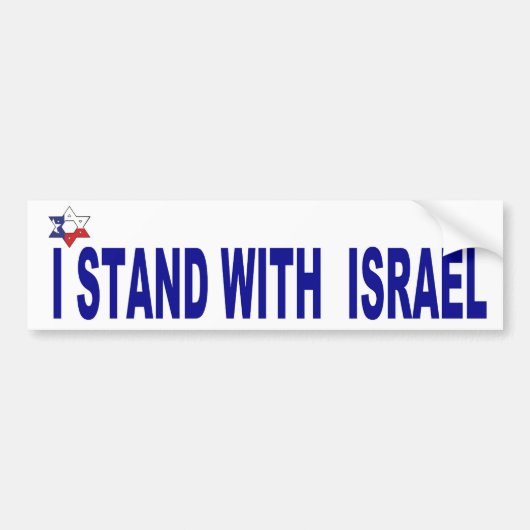 Ik sta bij Israel BUMPER Bumpersticker (Voorkant)