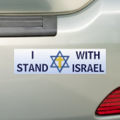 Ik sta bij Israël Bumpersticker (Op auto)