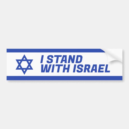 Ik sta bij Israël Bumpersticker (Voorkant)
