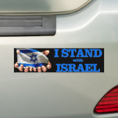 Ik sta bij Israël Bumpersticker (Op auto)