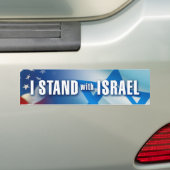 Ik sta bij Israël Bumpersticker (Op auto)
