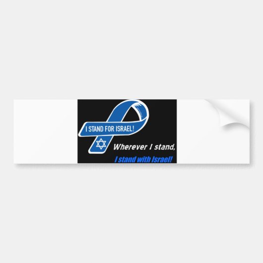 Ik sta bij Israël-bumpersticker Bumpersticker (Voorkant)