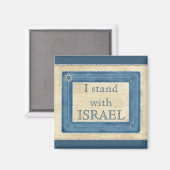 Ik sta bij Israël Magneet (Voorkant / Achterkant)