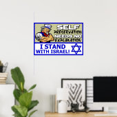 Ik sta bij Israël! Poster (Thuiskantoor)