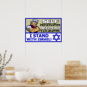 Ik sta bij Israël! Poster (Keuken)